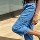 👖 SCONTO DEL 50%! 🌸 Pantaloni casual da donna in denim elasticizzato a vita bassa – Comodi e versatili – Perfetti per le giornate informali, le gite estive o un look chic in ufficio – traspiranti ed eleganti ✨🌿