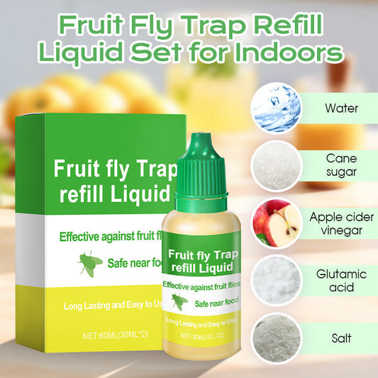 🍎🪰Liquido Ricambio Per Trappole Contro Mosche Della Frutta Per Interni✨