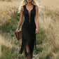 Abito Slim Senza Maniche con Frange in Stile Western Retro