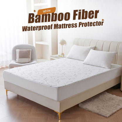 🎋 Coprimaterasso Impermeabile in Fibra di Bambù 🛏️ | Superficie Morbida e Traspirante 🌿 | Membrana TPU 100% Silenziosa con Elastico 360° 💧 | Facile da Lavare in Lavatrice ✨