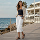 Pantaloni Capri Cargo a vita alta da donna