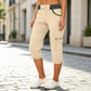 Pantaloni Capri Cargo a vita alta da donna