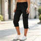 Pantaloni Capri Cargo a vita alta da donna