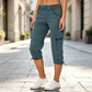 Pantaloni Capri Cargo a vita alta da donna
