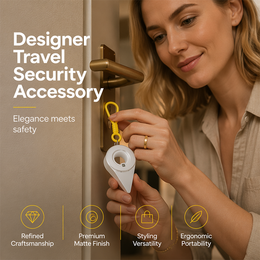 Portable Travel Safety Device for Locking Doors
