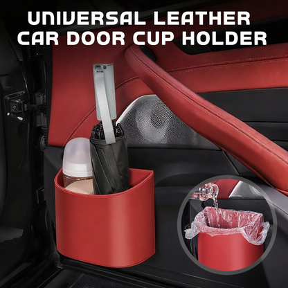 Portabicchieri universale in pelle PU per portiera auto
