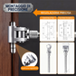 🔧 Chiave Universale Regolabile per Cerniere di Porte 🚶✨ - Acciaio Inox | Impugnatura Ergonomica | Facile da Usare | 19.5cm | Manutenzione Casa |
