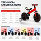🚲✨ Triciclo per bambini 3 in 1 – Ultraleggero (2,8 kg) e pieghevole, ideale per chi è sempre in movimento | Da bicicletta senza pedali a carrello