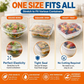 🍽️ Coperchi Elastici Salvafreschezza per Ciotole e Piatti 🥗 | Sigillo Ermetico ed Estensibile 14-40 cm ❄️ | PE Alimentare BPA-Free per Frigo e Microonde 🍳 | 300 o 500 Pezzi