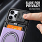Cover Antiurto per iPhone con Porta Carte – Protezione Rinforzata, Copertura Fotocamera Scorrevole