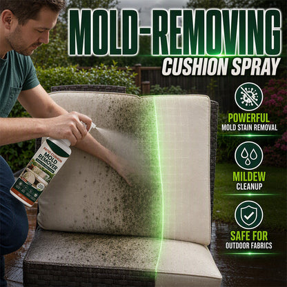 Spray per rimuovere la muffa dai cuscini da terrazza