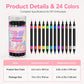 💅 OFFERTA LIMITATA 50% DI SCONTO! 💥 Set di penne per nail art a doppia punta, 24 colori – Creative, qualità da salone, fai da te semplice ✨