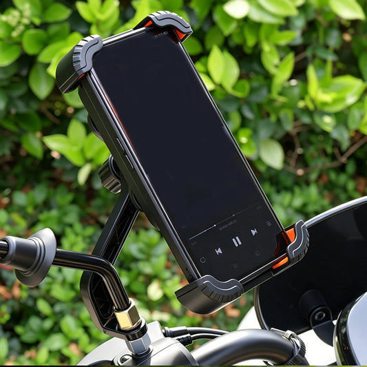 📱 Supporto per bici con ammortizzatore – a 4 assi, chiusura meccanica, azionamento con una sola mano. Perfetto per le bici elettriche! 🚴‍♂️🔒