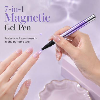 🚚 Spedizione gratuita con l'acquisto di 2 penne! 💅 Penna smalto gel magnetico Cat-Eye – 7 in 1, lucentezza intensa, durata di 30 giorni, 15 colori 🐱✨