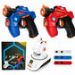 Set di pistole giocattolo per bambini per battaglie laser a infrarossi, composto da 2 mini-pistole e 1 proiettore con effetti sonori e luminosi🔫