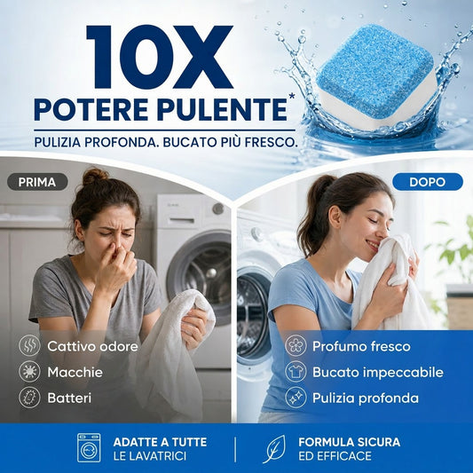 💐SCONTO DEL 50%! Detergente per lavatrici – Azione rapida, non richiede risciacquo, adatto a tutti i tipi di lavatrici 🌀⏱️【Prezzo eccezionale】