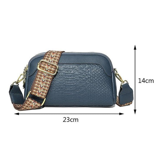 Primo strato Borsa Crossbody in pelle di mucca Modello Alligatore Donna Borsa a tracolla per lavoro